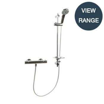 Commercial Sanitaryware – Showers - SanCeram thermostatic bar shower and slider rail