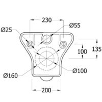 SanCeram Chartham wall mounted WC pan