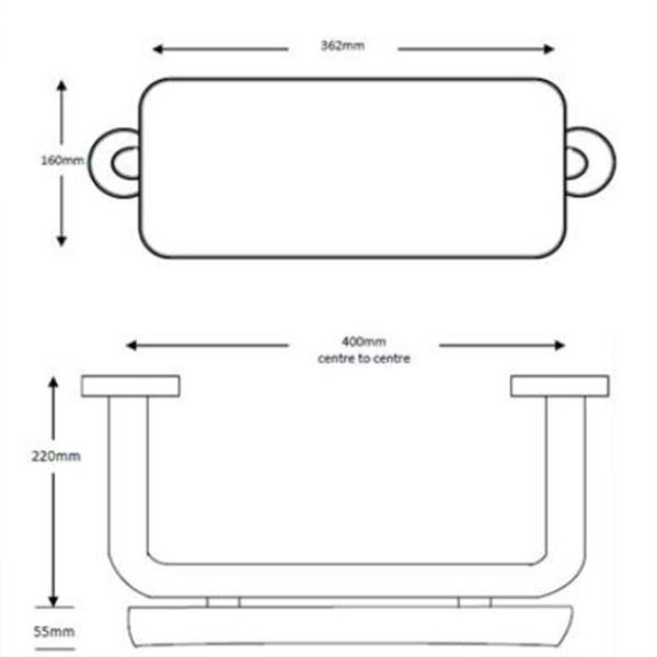 SanCeram WC back rest - The Sanitaryware Company 