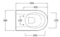 Langley Back to Wall Rimless Toilet Pan