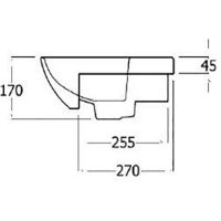 SanCeram Langley 500 semi-recessed vanity basin