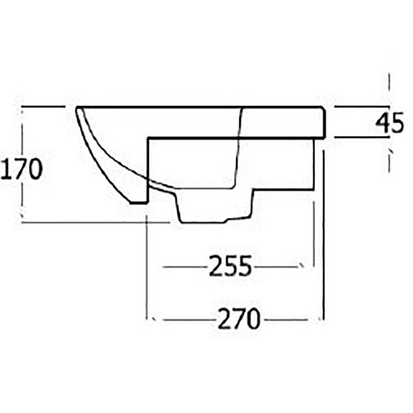 SanCeram Langley 500 semi-recessed vanity basin