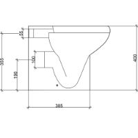 SanCeram Chartham back to wall pan