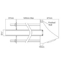 SanCeram anti-ligature fixed shower head