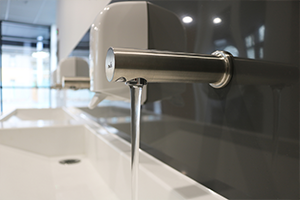 Aquarius Wall Mounted Stainless Steel Sensor Tap at Stanborough School