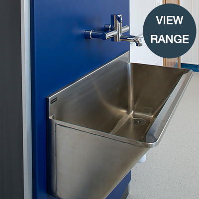 Healthcare Stainless Steel – HBN Compliant – Medical Sink Scrub up Trough