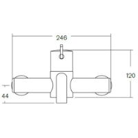 SanCeram HBN thermostatic lever tap with removable spout