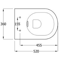 Chartham Rimless 480 Back to Wall Toilet Pan - CHWC104