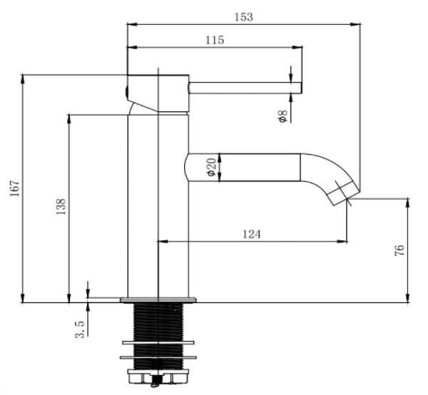 Kemsley Mono Basin Mixer Tap