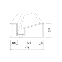 T5 Contemporary Solid Surface Wash Trough with Tap Deck - Technical Drawing