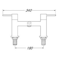 Deva Insignia Deck Mounted Bath Shower Mixer - INS106