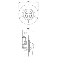 SanCeram sequential lever operated concealed shower valve