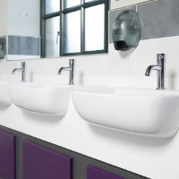 Marden semi-recessed basin 520 CTH at Huddersfield University