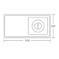 Plaster Sink - Left Handed