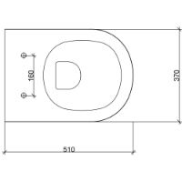 SanCeram Chartham back to wall pan