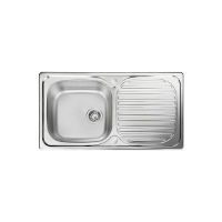 SanCeram Stainless Steel Inset Reversible Sink and Drainer - The Sanitaryware Company