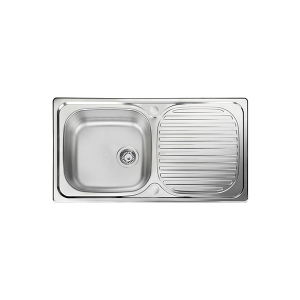 SanCeram Stainless Steel Inset Reversible Sink and Drainer - The Sanitaryware Company