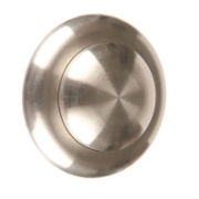 Royal Pneumatic round Single Flush button with a brushed stainless steel finish, The Sanitaryware Company