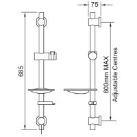 Easy Fit Shower Rail Kit - EFSR007