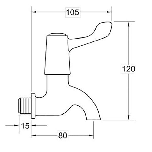 Deva Lever Action Bib Taps - DLT095