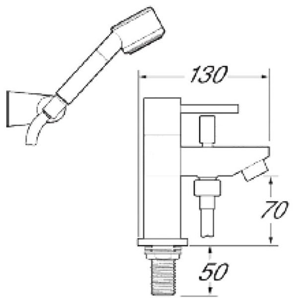 Deva Insignia Deck Mounted Bath Shower Mixer - INS106