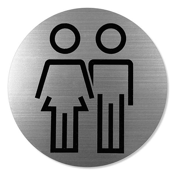 Unisex WC Pictogram Door Sign