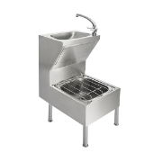 SanCeram Stainless Steel Hospital Janitorial Unit - The Sanitaryware Company