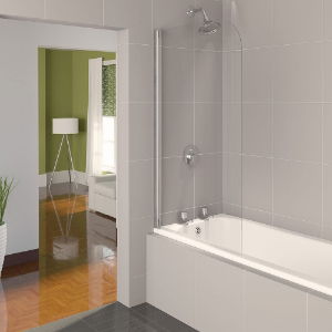 SanCeram radius 850mm bath screen