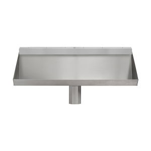 SanCeram Stainless Steel Wall-Mounted Urinal Trough - The Sanitaryware Company