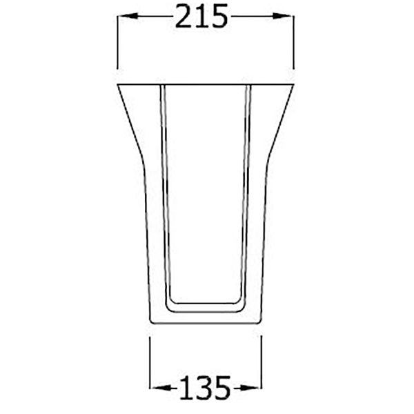 SanCeram Marden semi pedestal for 420mm basins
