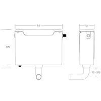 Dudley Miniflo concealed cistern – Technical Drawing