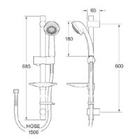 Deva substance chrome plated 3-function kit