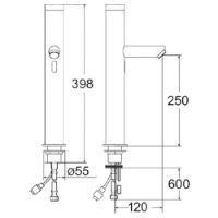 Deva Tall Sensor Basin Tap - SENSOR3D