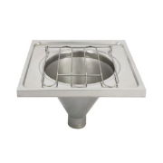 SanCeram Stainless Steel Disposal Unit with Grate - The Sanitaryware Company