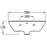 SanCeram Langley 500 wall hung wash basin