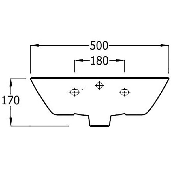 SanCeram Langley 500 wall hung wash basin