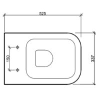 SanCeram Marden Wall Hung Toilet Pan - MDWC101 - Washroom sanitary ware