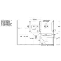 SanCeram Wall Hung Doc M WC Pack - Technical Drawing