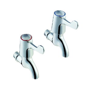 Deva Lever Action Bib Taps - Wall Mounted Basin Taps DLT095