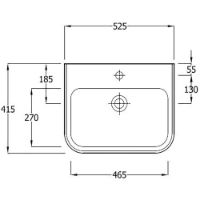 SanCeram Marden 525 wash basin