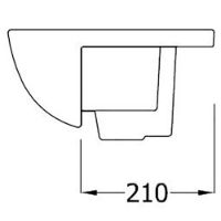 SanCeram Shenley 400 semi-recessed vanity basin with two tap holes