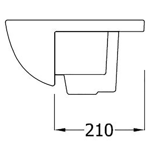 SanCeram Shenley 400 semi-recessed vanity basin with two tap holes