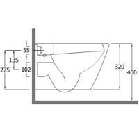 SanCeram Langley Wall Mounted WC Pan - LLWC101