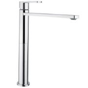 SanCeram Hartley Tall Mono Basin Mixer Tap – Lever Tap - Tall Basin Tap Chrome