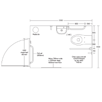 SanCeram Wall Hung Doc M WC Pack -Technical Drawing