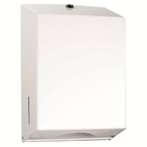 Metal lockable paper towel dispenser - White