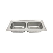SanCeram Healthcare Stainless Steel Double Sink - The Sanitaryware Company