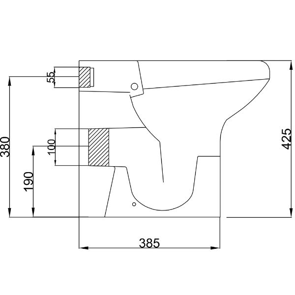 Chartham Rimless 450 Back to Wall Toilet Pan - CHWC103