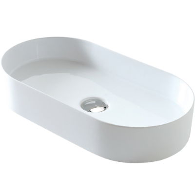 SanCeram Hartley vessel sink - oval sit on vessel basin