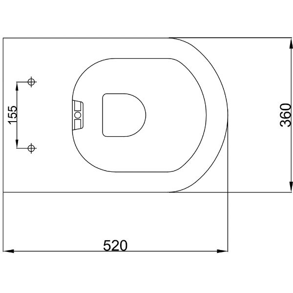 Chartham Rimless 450 Back to Wall Toilet Pan - CHWC103